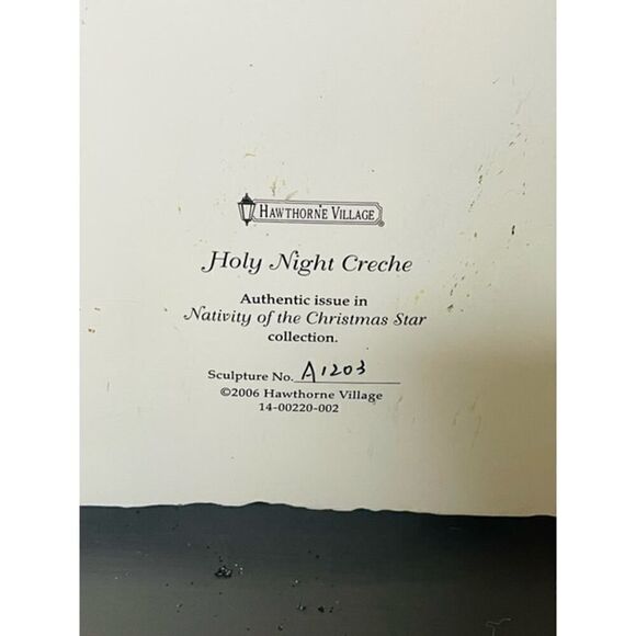 Hawthorne Village Nativity of the Christmas Star Holy Night Creche Manger 2006 - Picture 9 of 9